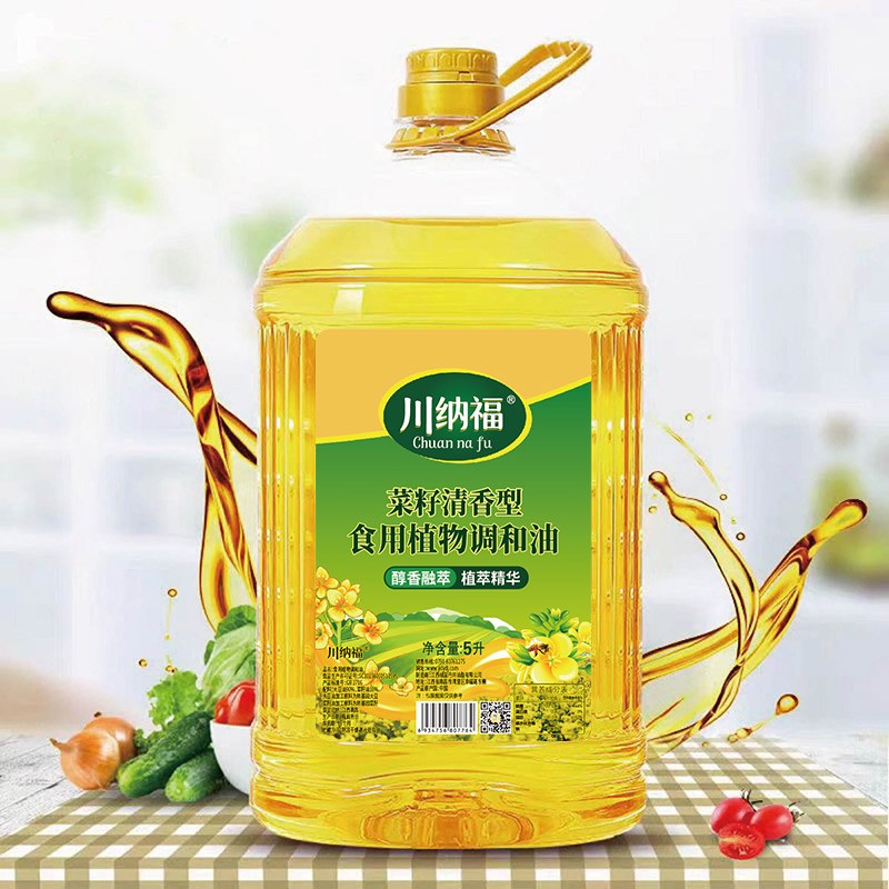 川纳福 菜籽浓香型 食用植物协调油 5L
