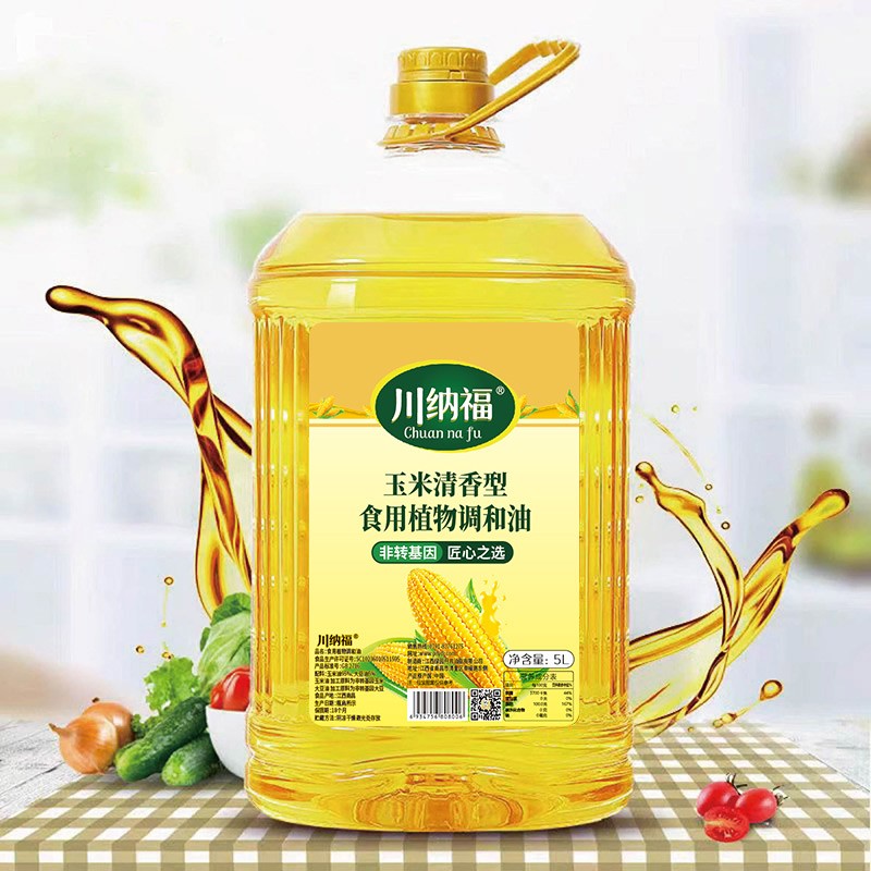 川纳福 玉米清香型 食用植物协调油 非转基因 5L